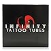 Infinity Tattoo Disposable Tubes Box of 20 Pcs - One Inch Silicone Grip and Hard Plastic Tips - Premium Quality Tattoos Supplies Tubes to Fit Your Tattooing Needles (7FT)
