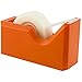 JAM PAPER Colorful Desk Tape Dispensers - Orange - Sold Individually