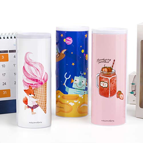 Multifuction Pencil Case for Boys Girls PYFK Pencil Box with Calculator Mirror and Whiteboard Pencil Holder for School Office Supplies Cute with Perfect Size and Easy Access(Fox)