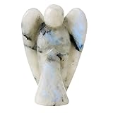 Rainbow Moonstone Angel Statue 2" Beautiful