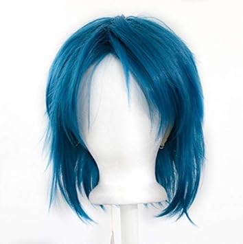 Amazon Com Touya Cerulean Blue Visual Kei Shaggy Short Cut