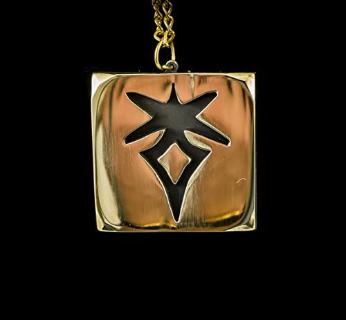 Final Fantasy 14 Dark Knight DRK brass pendant -- ffxiv Final Fantasy XIV Job Class jewelry