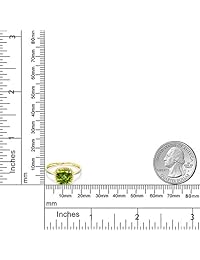 Anillo de compromiso de oro amarillo de 14 quilates con peridoto verde de 2,51 quilates (disponible en tamaño 5,6,7,8,9)