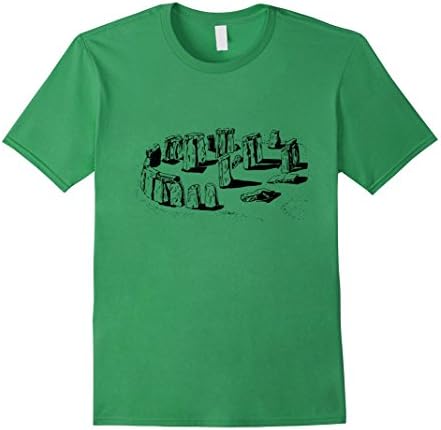 Mens Stonehenge Shirt Irish Vacation Souvenir World Wonder Tee XL Grass