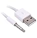 Josi Minea x2 Pcs 3.5mm Male AUX Plug to USB Male Adapter for Data Sync & Charging Cable Charger Converter Headphone Audio Extender Jack for iPod Shuffle 3rd/ 4th / 5th / 6th Gen [2 Pack - 3.3ft / 1M]