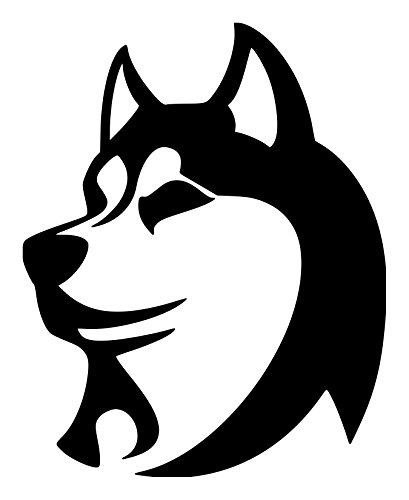 SIBERIAN HUSKY HEAD 5" x 4" Vinyl Decal Sticker - Spitz Sibe Chuksha Alaskan Malamute - - IVORY