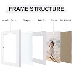 Vittanly 6x8 Picture Frame for Wall, Display 4x6