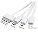 Gembonics Premium 4 in 1 Multi USB Charger Adapter Charging Cable Connector and Micro USB for iPhone 6 Plus 5 5S 5C iPad 4th Gen Air Mini iPod Touch 5th 7th Gen Samsung Galaxy S4 and More