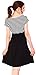 Simplicity Women's Maternity Summer Baby Shower Dress Short Sleeves,Black/White