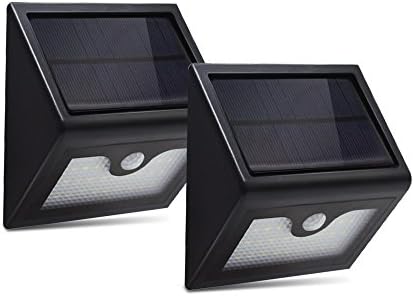 AIJING 2 Pack Wireless Security Motion Sensor Solar Night Lights LED Solar Lamp Waterproof Outdoor Solar Fence Pathway Porch Garden Wall Light