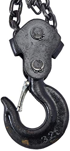 Hiltex 02207 Chain Hoist Pulley, 3 Ton | Swivel Hooks with Safety Latches | 9 Feet Lift - Thumbnail 2
