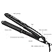 2 in 1 Curling and Straightening Steam Flat Iron- Professional Steam Hair Straightener Salon Styler Tourmaline Flat Iron with Steamer, Dual PTC Heater, Digital LCD Display, Dual Voltage,300-450℉