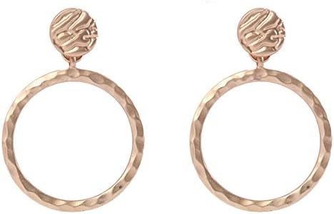 Huathy Gold Plated Round Dangle Earrings for Women Girls
