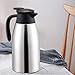 BonNoces 68 Oz Stainless Steel Coffee Carafe/Thermal Carafe - Dust Proof Cover - Fully Sealed - 2L Large Double Wall Vacuum Insulation Thermos - Keep Drink Hot and Cold (Silver)