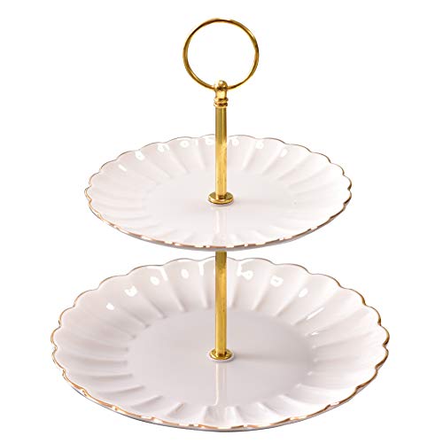 Cupcake Ceramic. 3Tier Square Ceramic Cupcake Stand Pure White Elegant Embossed Porcelain