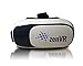 VR Headset Virtual Reality 3D Glasses - fits 4.7-6.0 inch Phones - Google Cardboard Goggles for iPhone Samsung Black/White Box
