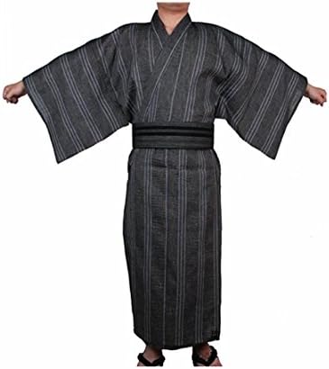 MAYSONG Men's Japanese Yukata Japanese Kimono Home Robe Pajamas Dressing Gown