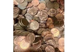 GENERIC 1 Pound Unsearched Copper Coins, Metal Coins for Collectors, Rare Coins for Antique Coin Collection W/Coin Grab Bag, Pure Copper Minted State Penny Collection, Old Coins Pound Penny Bag 1959-1982