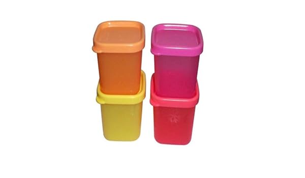 Tupperware Cool cuadrado Mini, 80 ml, 4 pcs: Amazon.es: Hogar