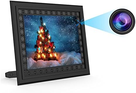 32 GB 720P Photo Frame Hidden HD Spy Camera Night Vision Motion Activated Home Security Camera Nanny Cam Video Recorder Covert DVR with Built-in 10000mah Battery, Uses WIFI