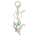 Bling Bling Crystal Butterfly Keychain Key Ring with Pouch Bag MZ847-2 Golden