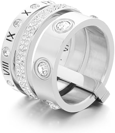 Lirzxin Wedding Ring for Women and Men, Stainless Steel Couple