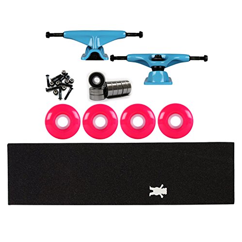 TENSOR Trucks MAG Slider Blue 5.0 52mm 806 Pink Wheels Grizz