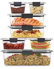 Rubbermaid Brilliance Storage 14-Piece Plastic Lids | BPA Free, Leak Proof Food Container, Clear