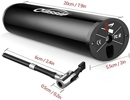 Oasser Compresseur Voiture Portatif Gonfleur Pneus Voiture Compresseur d'air Electrique avec Ecran LCD Lampe LED à Batteire de Lithium-lon 12V 150PSI