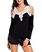 ZANZEA Women Off Shoulder Lace Crochet Flare Bell Long/Short Sleeve Blouse Tops