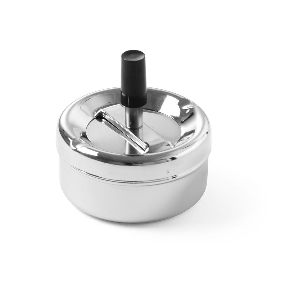 HENDI Ashtray with push button, ⌀90x(H)45 mm
