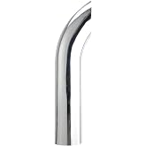 A-KARCK 5 Inch OD Polished Stainless Steel Miter Angle Cut Diesel Smoker Exhaust Stack Tip Diesel Exhaust Tip 36" Long