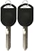 KeylessOption Replacement Uncut Ignition Chipped Car Key Transponder Blank For Ford Lincoln Mercury Mazda (Pack of 2) primary