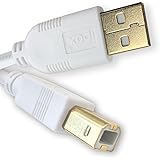 Ipax USB Interface Cable Compatible with Epson Perfection V600 V300 V330 V37 V370 V39 V500 V800 V850 Pro Epson Workforce ES-500W ES-400 DS-530 DS-560 DS-860 PC Mac Laptop Notebook to Scanner Cord Plug