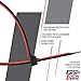 GripLockTies, Releasable, Re-Usable, Zip Ties, Industrial Grade, Extra Grip, Rubber Lined, Durable, 12 Inches Long (40, Red)