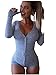 OURS Fashion Lady's Long Sleeve V Neck Knitted Romper Jumpsuit Overalls
