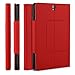 IVSO Case with Keyboard for Samsung Galaxy Tab S3 9.7, Ultra-Thin Detachable Keyboard Portfolio Stand Case/Cover for Samsung Galaxy Tab S3 9.7-Inch Tablet w/ S Pen SM-T820/SM-825 (Red)