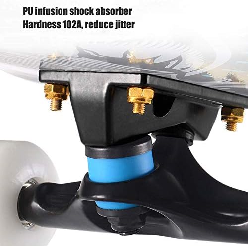 Planche à roulettes professionnelle à quatre roues de 31 pouces, planches à roulettes concaves à double coup pied en bois d'érable à 7 couches pour garçons filles jeunes adultes Tricks Skate Board