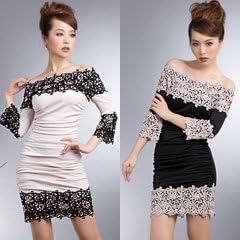 Amazon アンディ Andy ドレス オフショルダー レース ワンピース 8 Mサイズ 黒 ピンクベージュレース ショートパンツ 通販