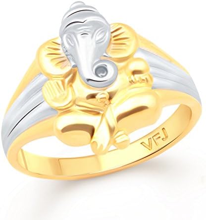 Vighnaharta Dhumravarna Gold and Rhodium Plated Alloy Gents Ring for Men and Boys -[VFJ5042FRG]