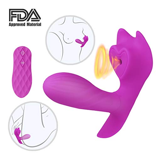 10 Frequency Wireless Remote Rechargeable Waterproof Wearable Butterfly Sucking Viberate Adults Toys for Women,Home & Indoor