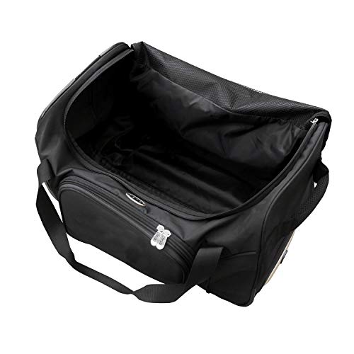 NFL Jacksonville Jaguars Wheeled Duffle Bag, 22 x 12 x 5.5, Black
