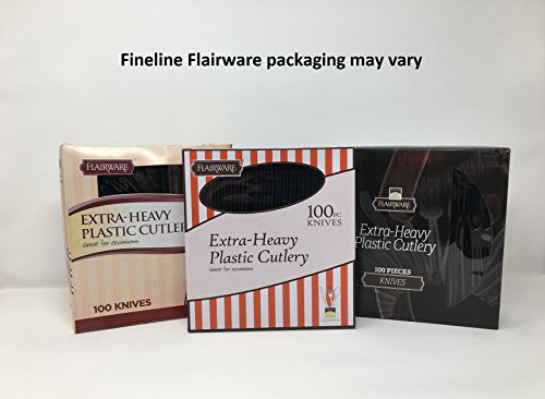 Fineline Settings 500-Piece Extra Heavy Cutlery Teaspoons, Clear. 5x 100 Packs (Packaging Design May Vary)