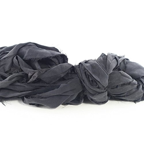 Silk Chiffon Ribbon- Black