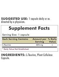 l-taurine 325 mg cápsulas – Hypo – 250 ct.