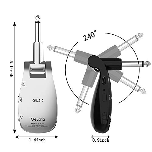 Getaria Wireless Guitar Transmitter Receiver set 2.4GH Wireless Guitar System for Electric Guitar Bass - Thumbnail 6