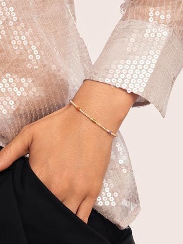 - Bracelet Glam. Acier avec finition plaquée or 18 Kt. Détails en cristaux colorés. Longueur de 19 cm. Bijoux pour femme.