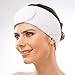 APPEARUS Spa Facial Headband Head Wrap Terry Cloth Headbands Stretch Towel with Closure for Bath, Makeup and Sport (4 Count/White)