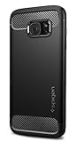 Spigen Rugged Armor Galaxy S7 Edge Case with Resilient Shock Absorption and Carbon Fiber Design for Samsung Galaxy S7 Edge 2016 - Black (Wireless Phone Accessory)