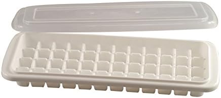 SIO 2pcs 48grid DIY Frozen Mini Cube Silicone Ice Tray Ice Mold Maker with cover White